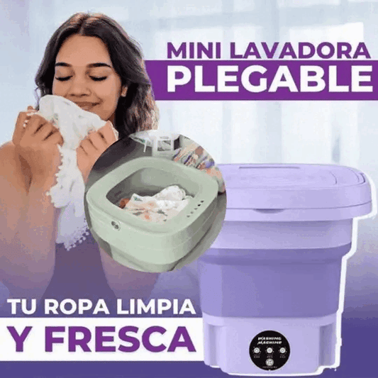 Mini lavadora plegable.